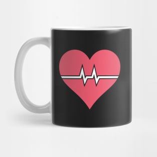 Cute Nurse Heart & Heartbeat Mug